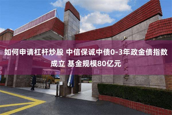 如何申请杠杆炒股 中信保诚中债0-3年政金债指数成立 基金规模80亿元