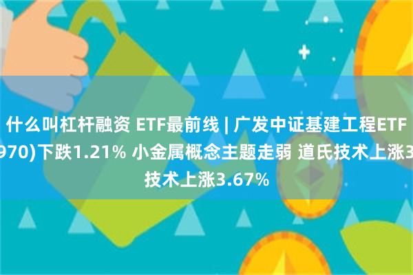 什么叫杠杆融资 ETF最前线 | 广发中证基建工程ETF(516970)下跌1.21% 小金属概念主题走弱 道氏技术上涨3.67%