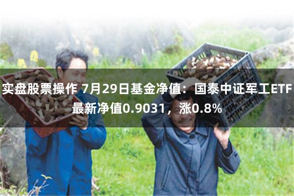 实盘股票操作 7月29日基金净值：国泰中证军工ETF最新净值0.9031，涨0.8%