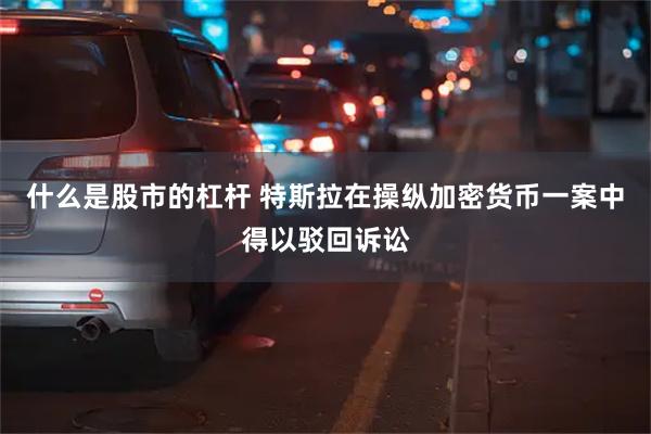 什么是股市的杠杆 特斯拉在操纵加密货币一案中得以驳回诉讼