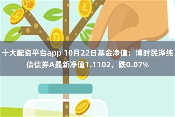 十大配资平台app 10月22日基金净值：博时民泽纯债债券A最新净值1.1102，跌0.07%