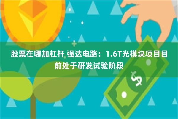 股票在哪加杠杆 强达电路：1.6T光模块项目目前处于研发试验阶段